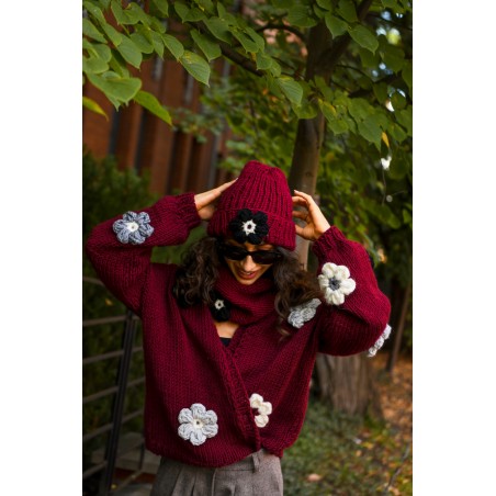 Sweter Hand Made Flower 