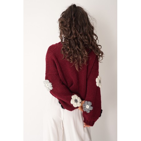 Sweter Hand Made Flower 