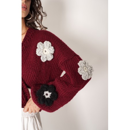 Sweter Hand Made Flower 