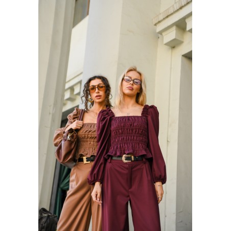 Bluzka VINTAGE z marszczeniem 