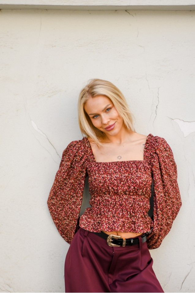 Vintage Blouse with frowning