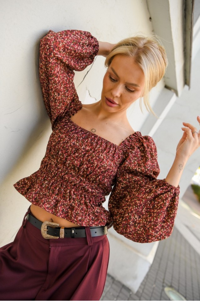 Vintage Blouse with frowning