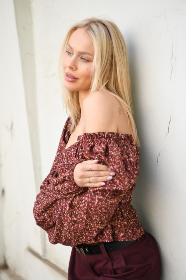 Vintage Blouse with frowning