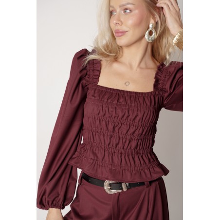 Bluzka VINTAGE z marszczeniem 