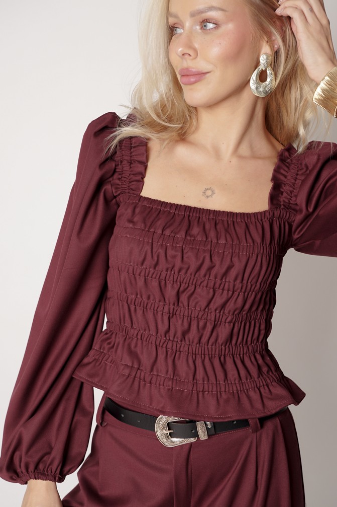 Vintage Blouse with frowning 