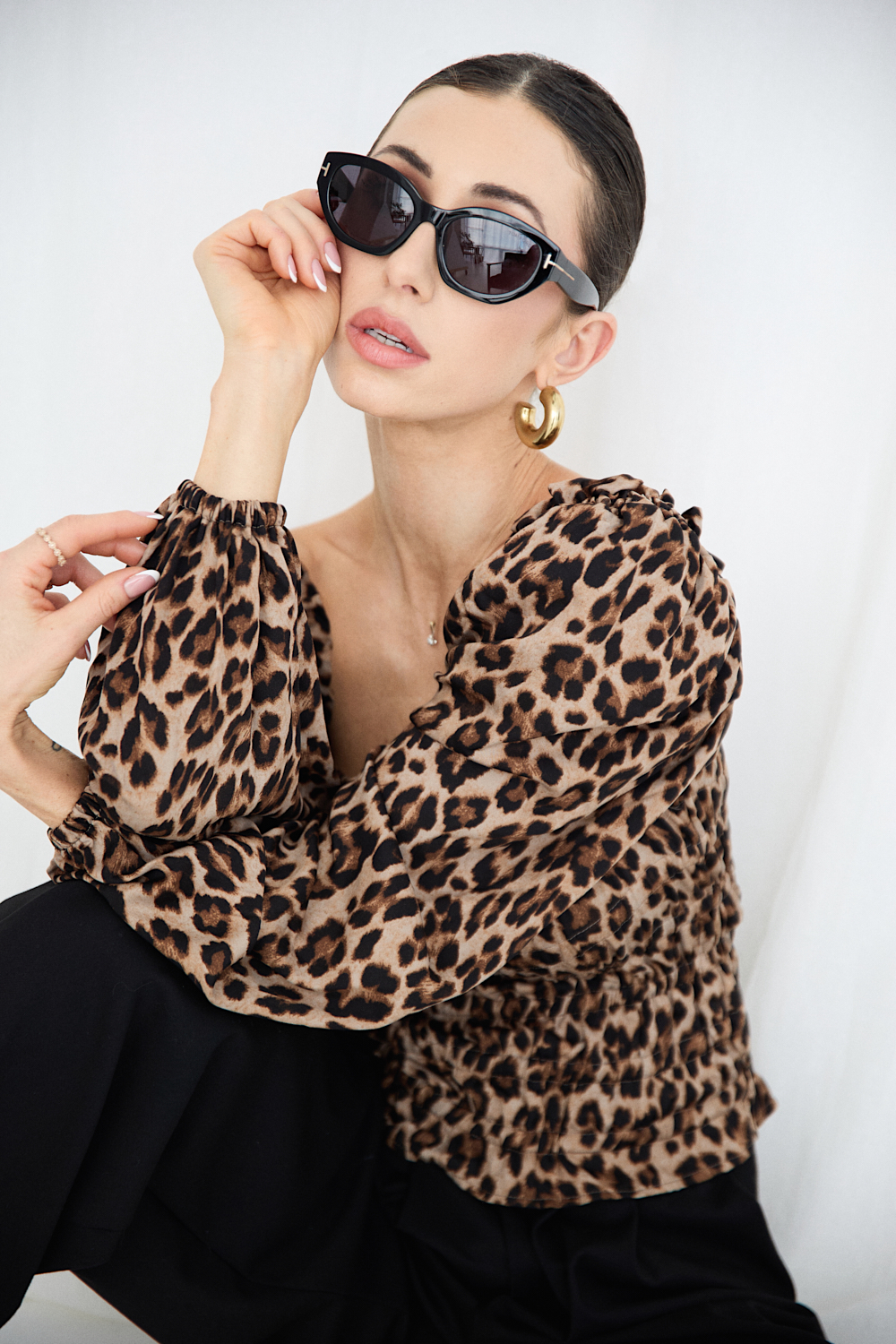 Bluzka z marszczeniem 