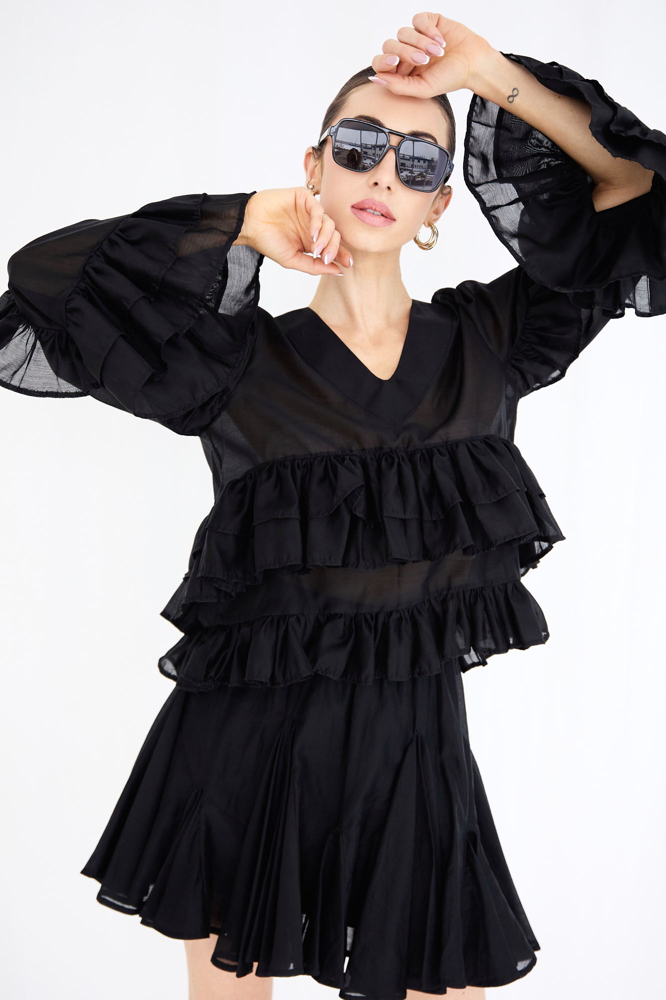 Tencel Ruffled Blouse 