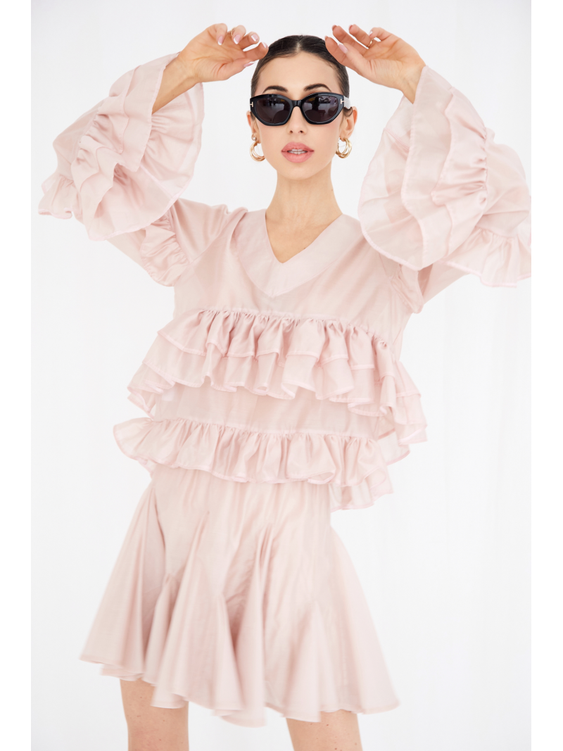 Tencel Ruffled Blouse 