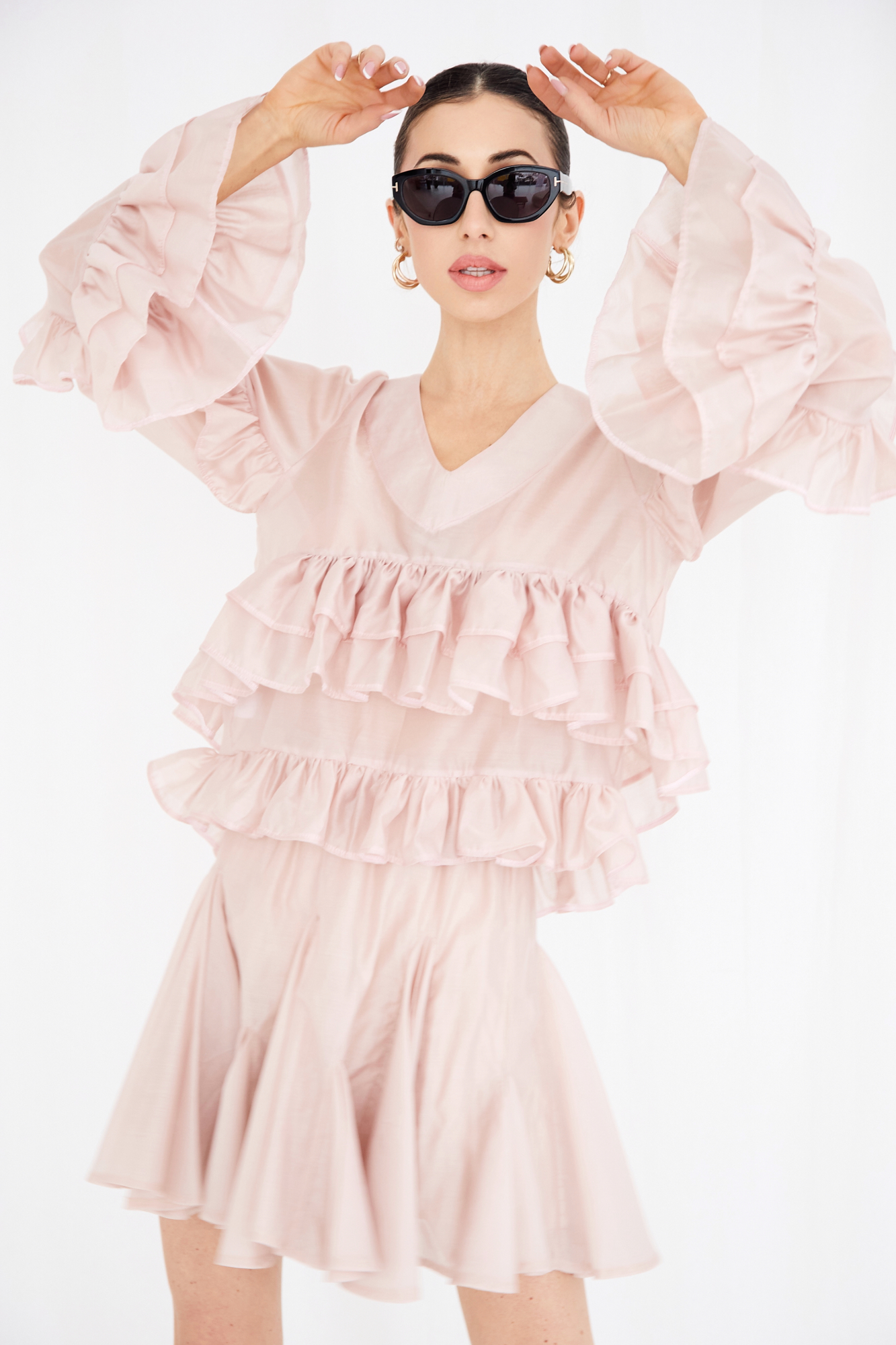 Tencel Ruffled Blouse 