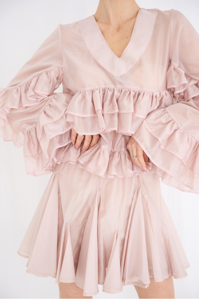 Tencel Ruffled Blouse 