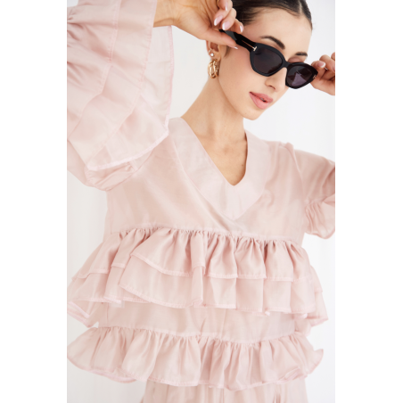 Tencel Ruffled Blouse 