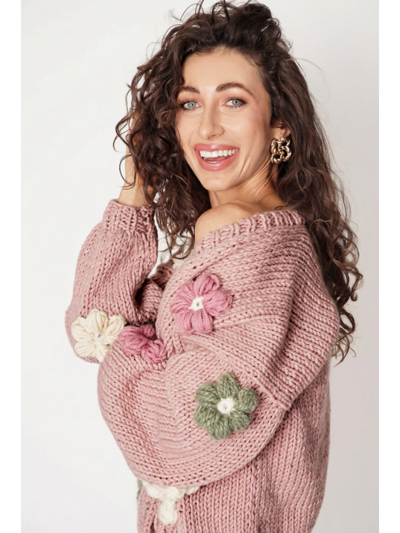 Sweter HAND MADE Flower 