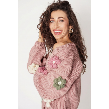 Sweter HAND MADE Flower 