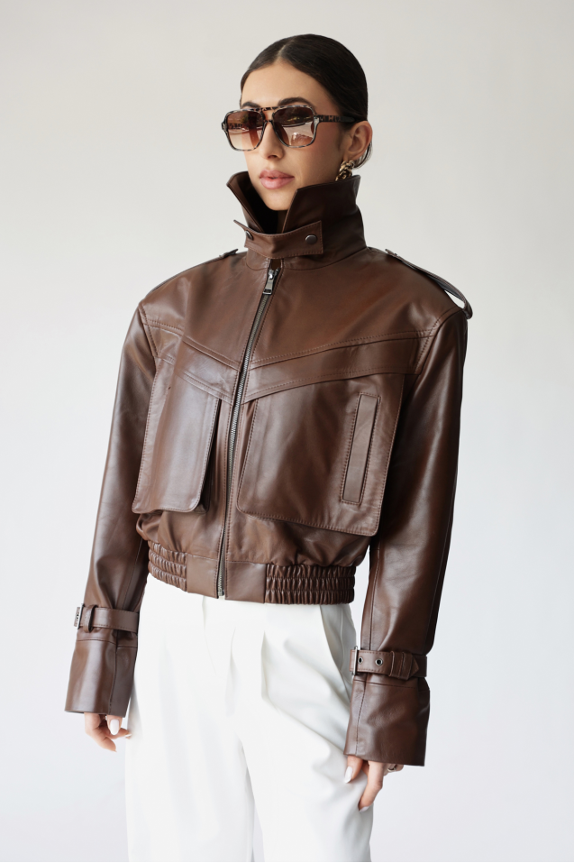 Kurtka skórzana licowa Blair