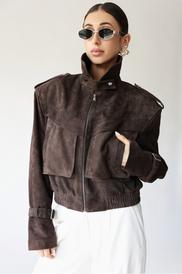 Kurtka skórzana zamszowa Blair