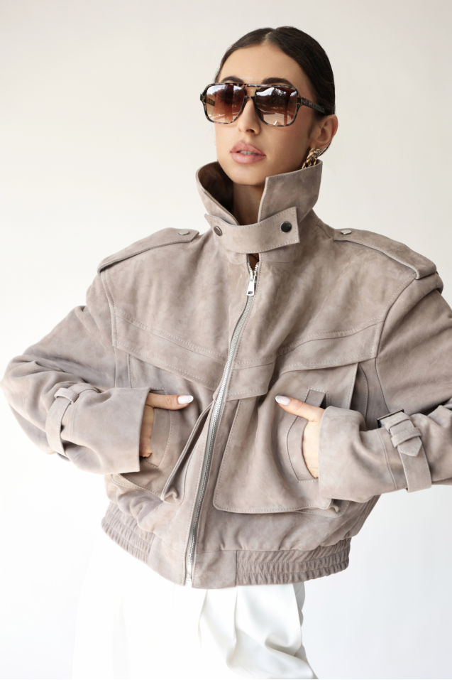 Kurtka skórzana zamszowa Blair