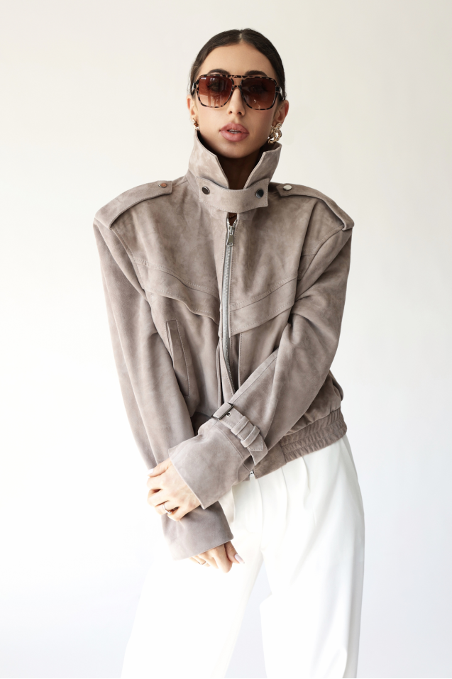 Kurtka skórzana zamszowa Blair