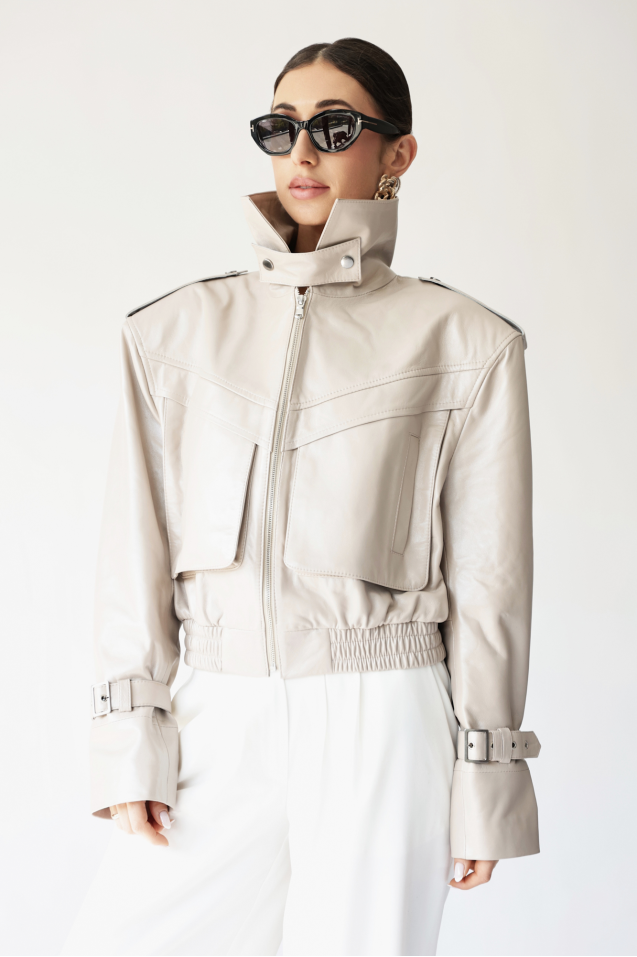 Kurtka skórzana licowa Blair