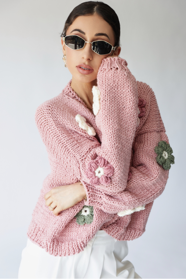 Sweter HAND MADE Flower 