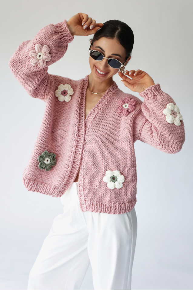 Sweter HAND MADE Flower 