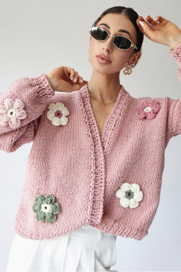 Sweter HAND MADE Flower