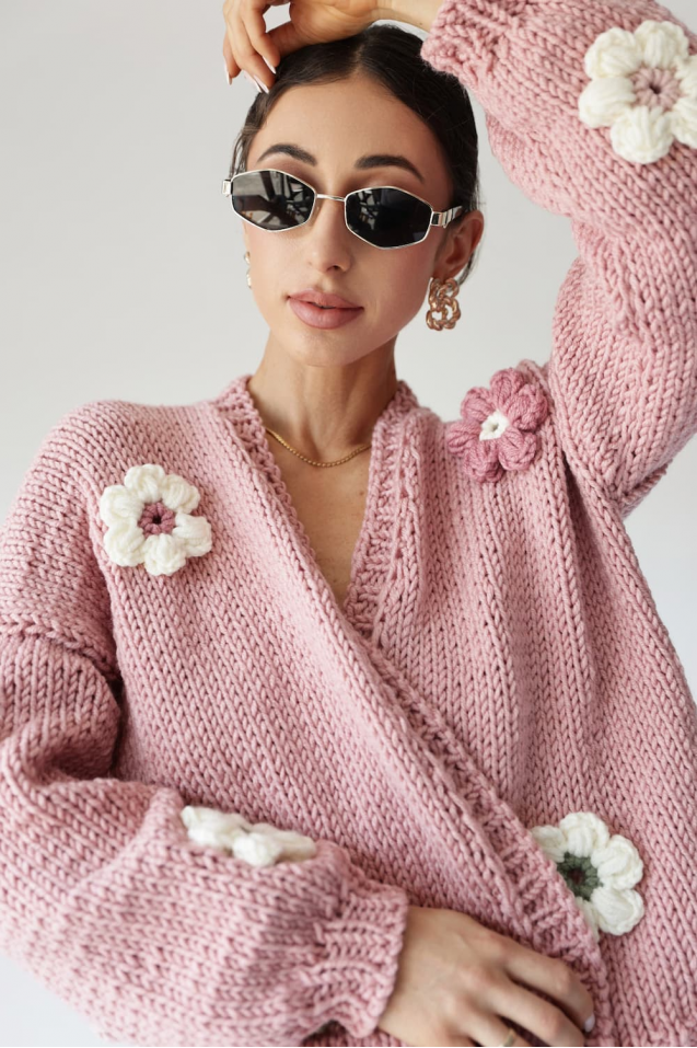 Sweter HAND MADE Flower 