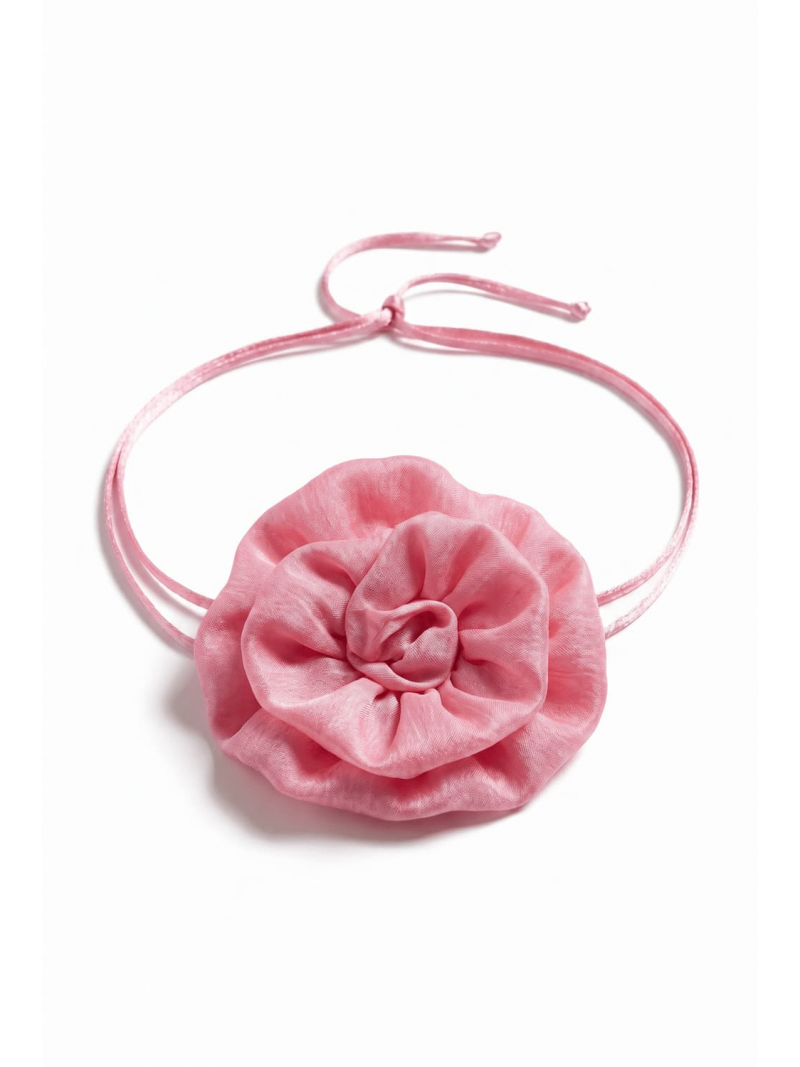 Choker róża ozdobna z lyocellu 