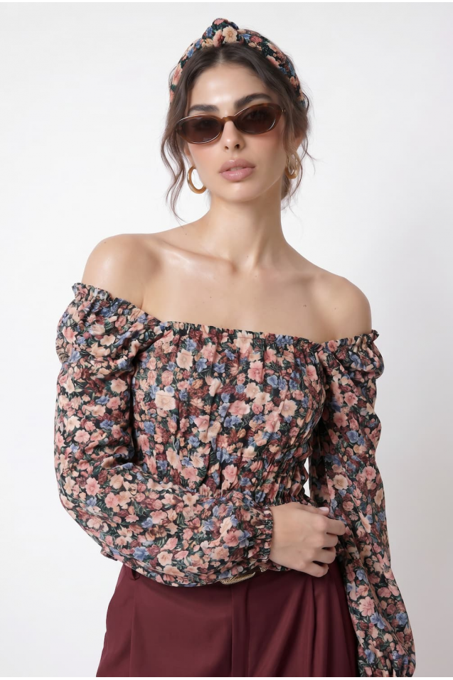 Vintage Blouse with frowning 