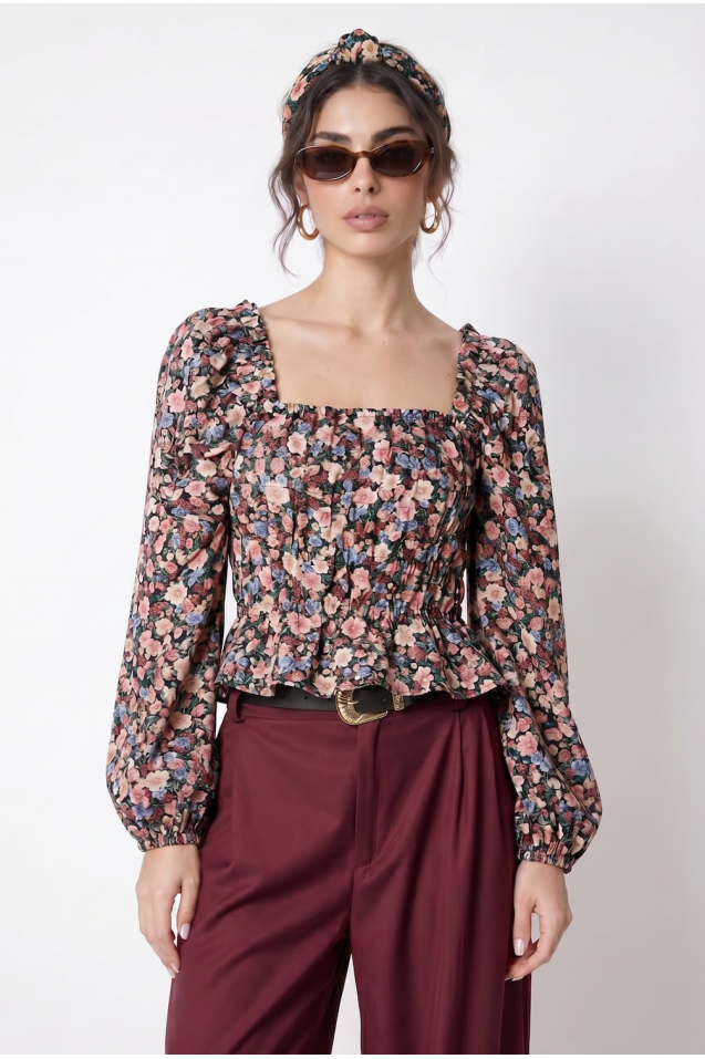 Vintage Blouse with frowning 