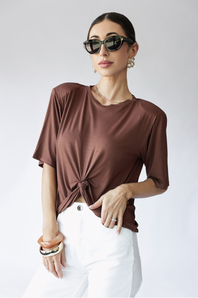 T-shirt Rosa z dzianiny...