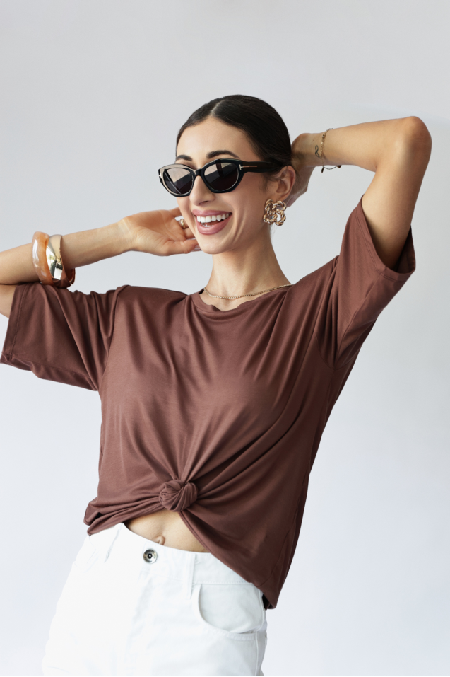 T-shirt Rosa z dzianiny bambusowej 