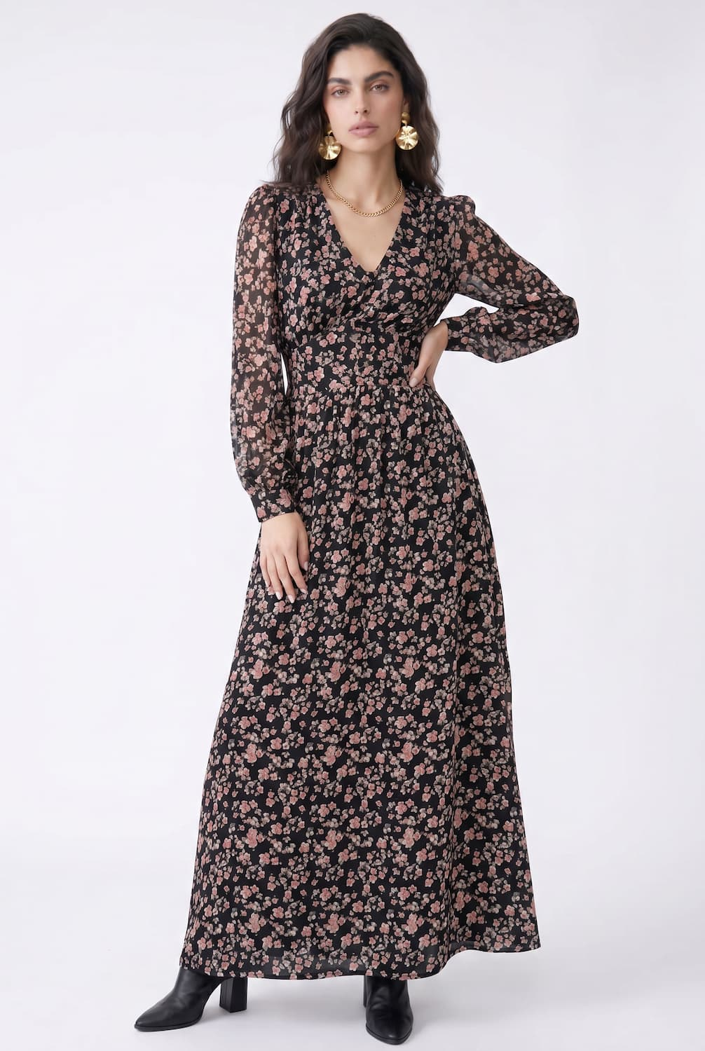 Maribel Viscose Maxi Dress 