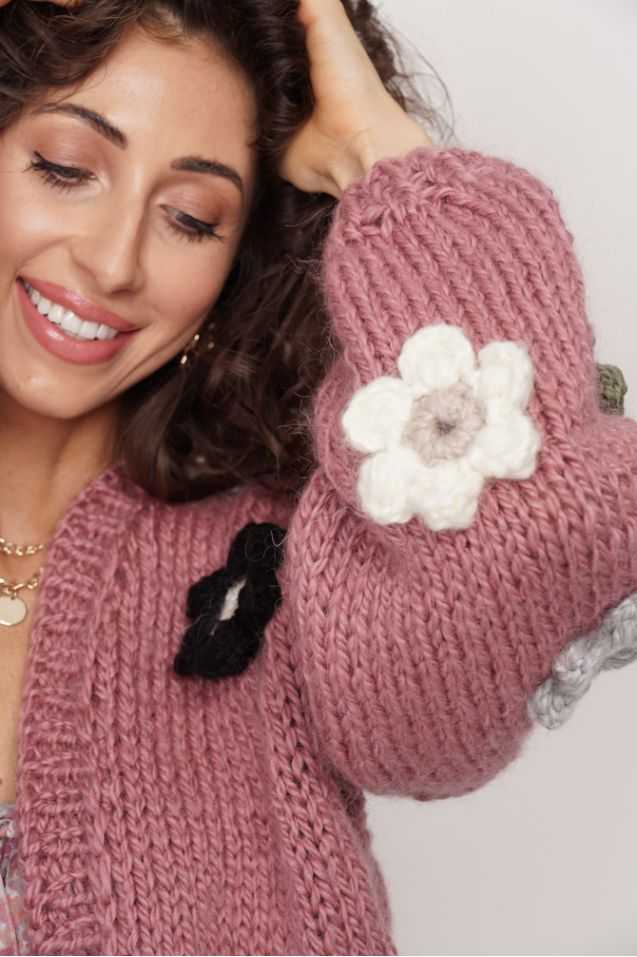 Sweater HAND MADE Flower 