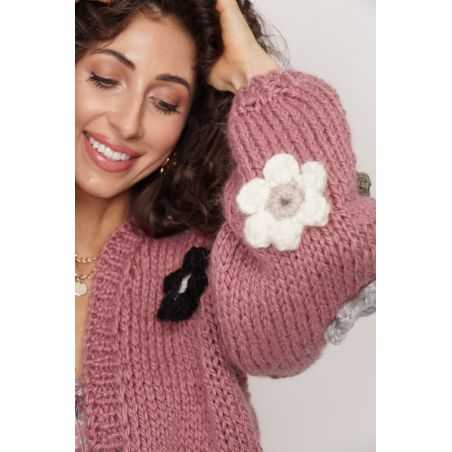 Sweater HAND MADE Flower 