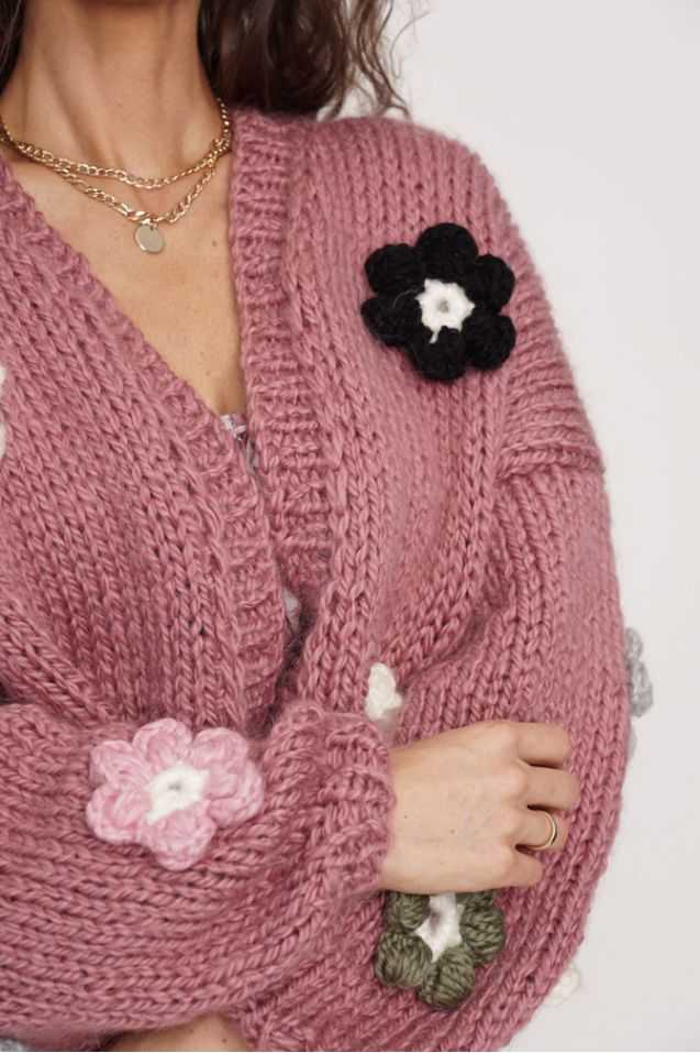 Sweater HAND MADE Flower 