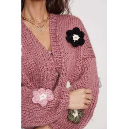 Sweater HAND MADE Flower 