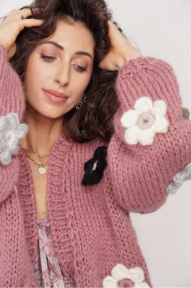 Sweater HAND MADE Flower 