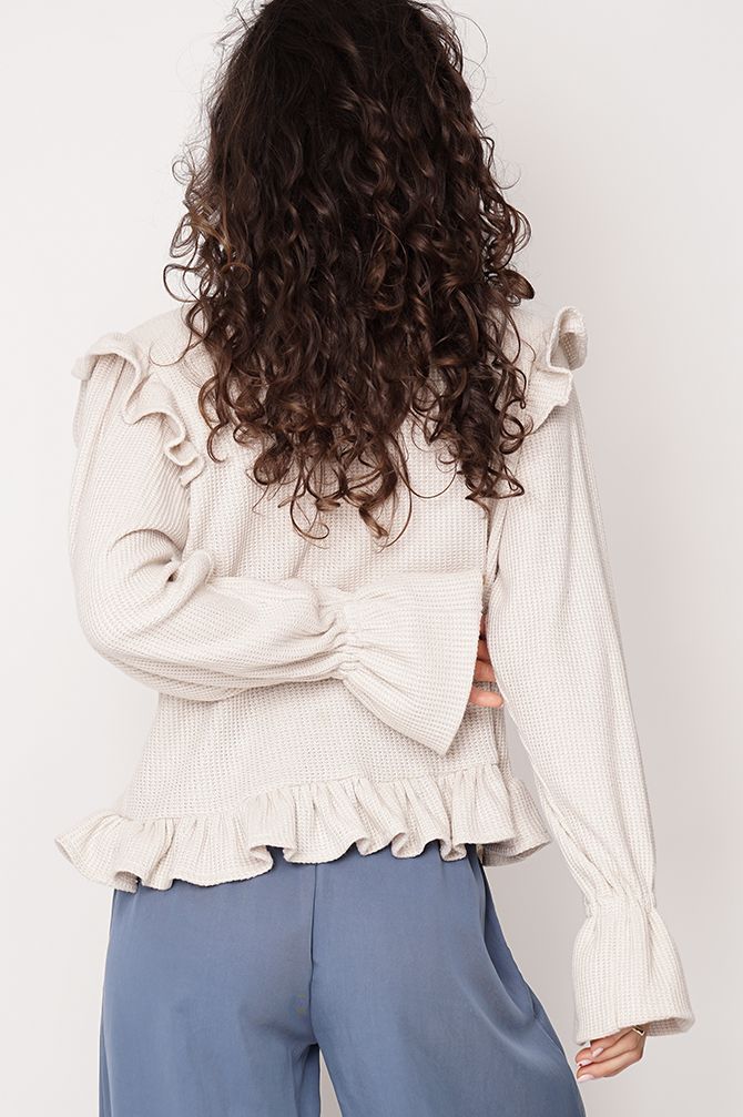Sweter z falbankami Edith