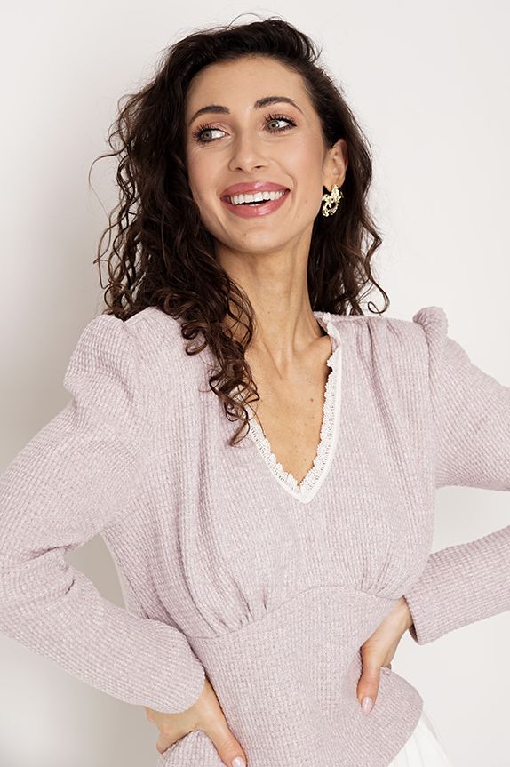 Flora Sweater with lace