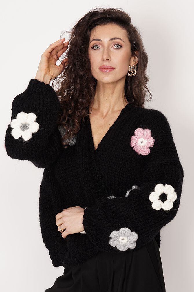 HAND MADE Flower Sweater
