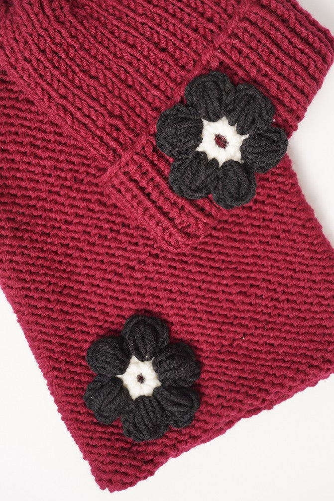 HAND MADE Flower Scarf