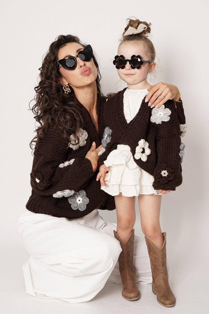 HAND MADE Flower Sweater