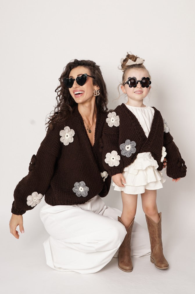 HAND MADE Flower Sweater