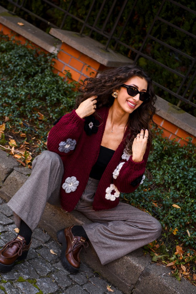 Hand Made Flower Sweater