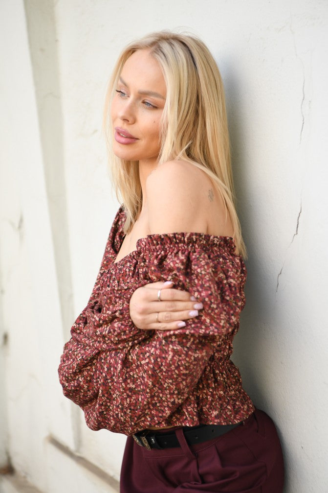 Vintage Blouse with frowning