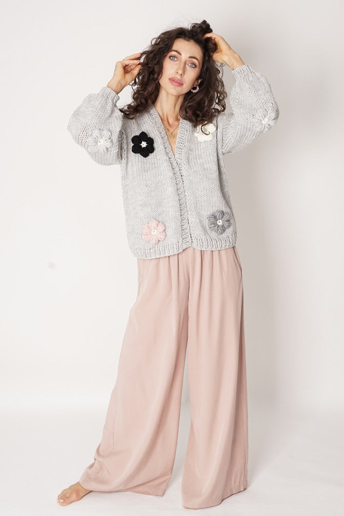 HAND MADE Flower sweater