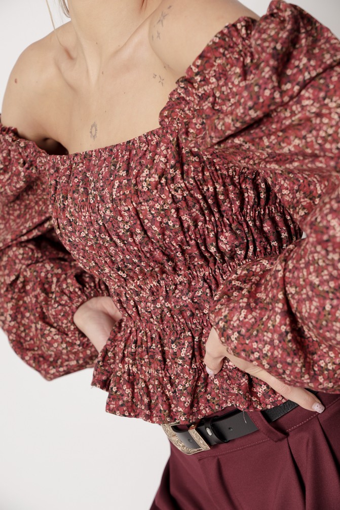 Vintage Blouse with frowning
