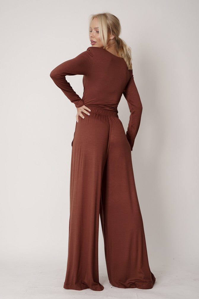 Wide Bamboo Knit Pants