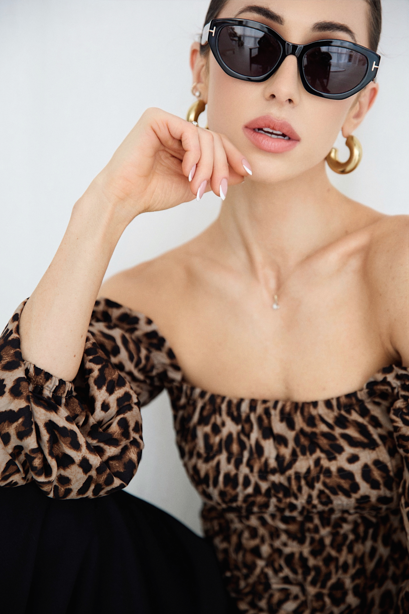 Ruffled Leopard Blouse