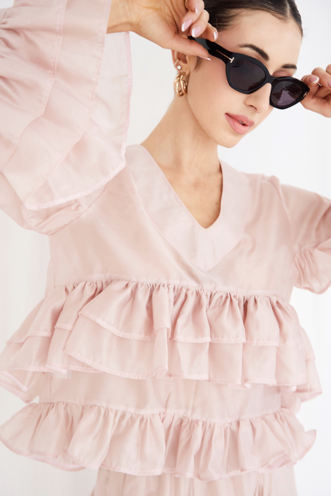 Tencel Ruffled Blouse